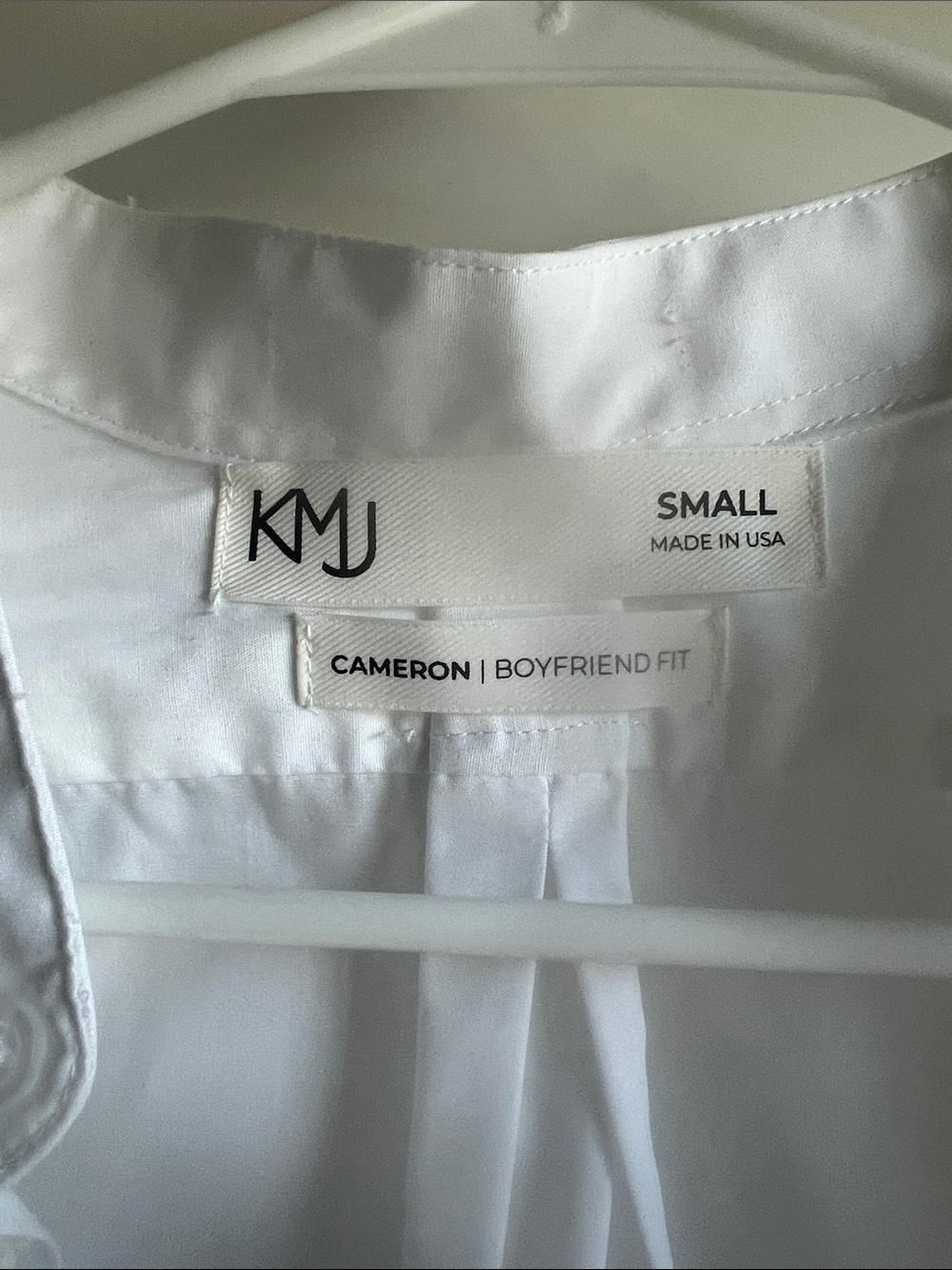 KMJ White Ruffle-Trim Button-Up Blouse - Picture 2 of 6